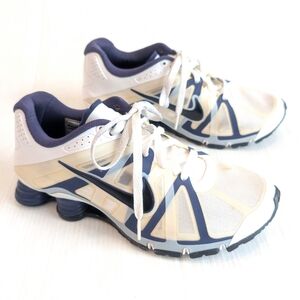 2012 Nike Shox Roadster Men's White and Navy Athletic Shoes Sneakers Size 8